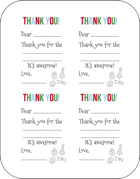 Fill In The Blank Thank You Printable
